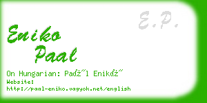 eniko paal business card